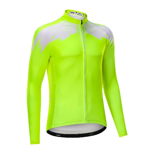 荧光绿抓绒长袖